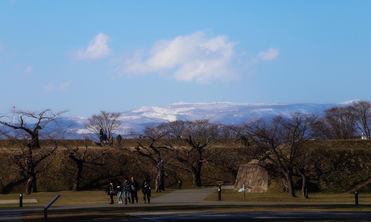 日本北海道雪景