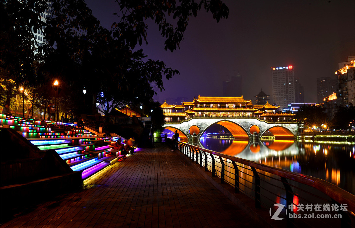 成都合江亭夜景