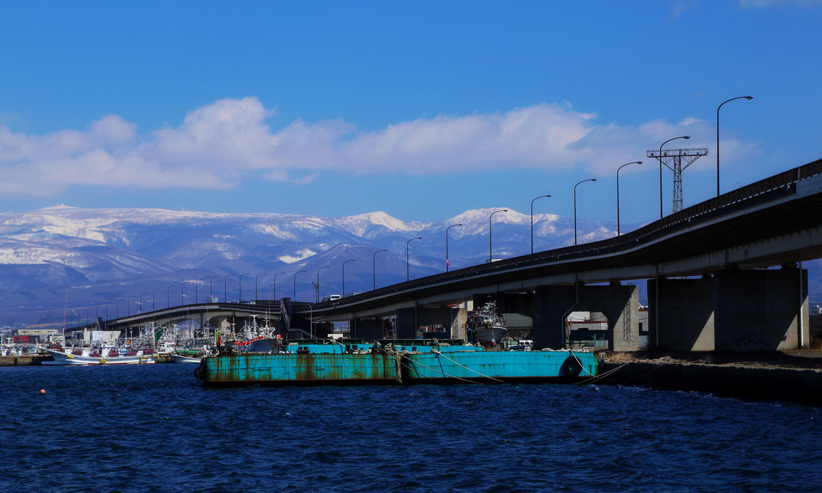 日本北海道雪景