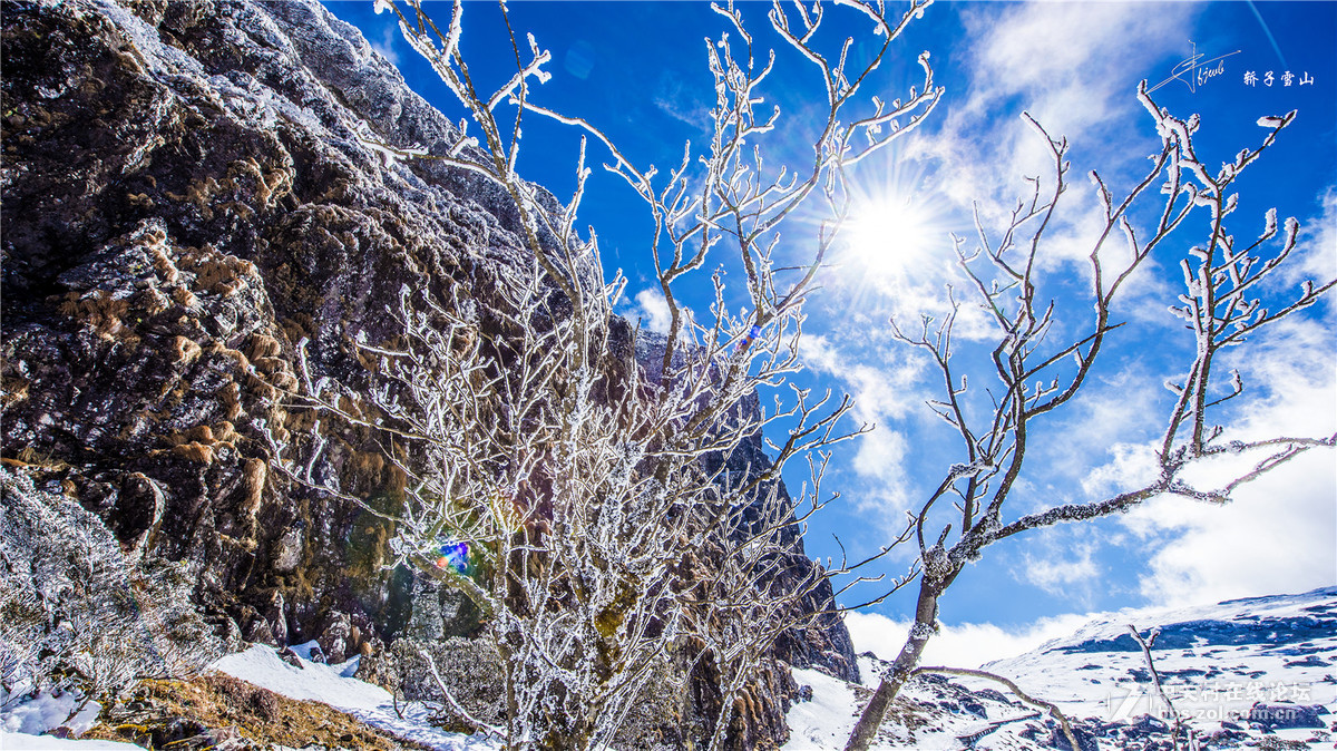 滇中第一山昆明轿子雪山中国纬度最低的雪山