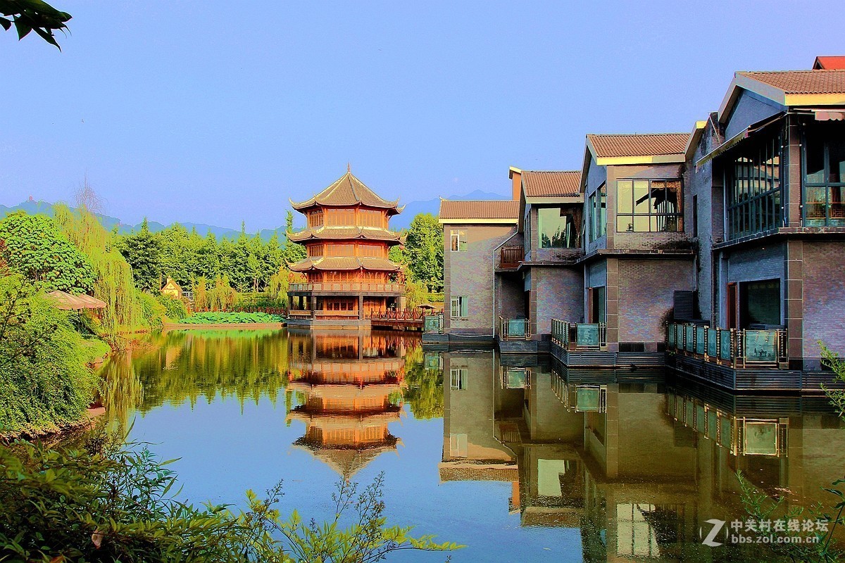 一组小景青城山德兴豪生酒店景色