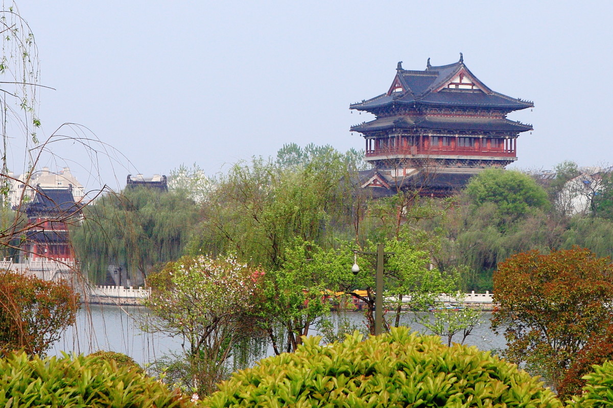 泰州行凤城河风景区三泰州桃园