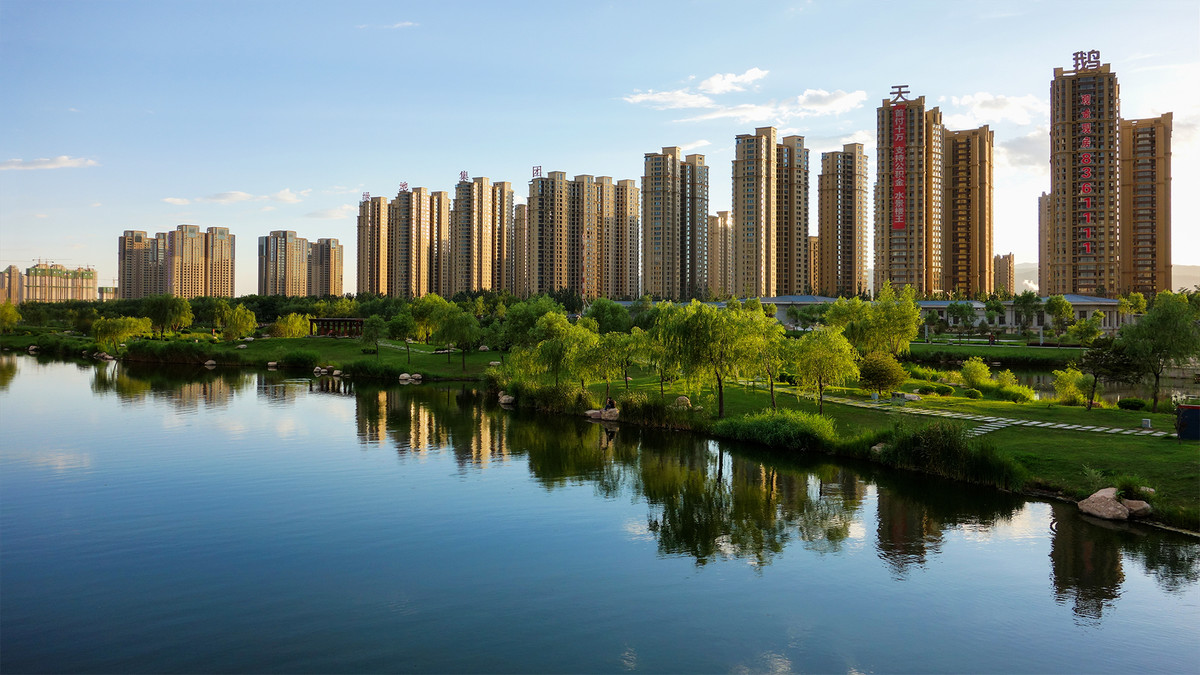 太原汾河两岸美景