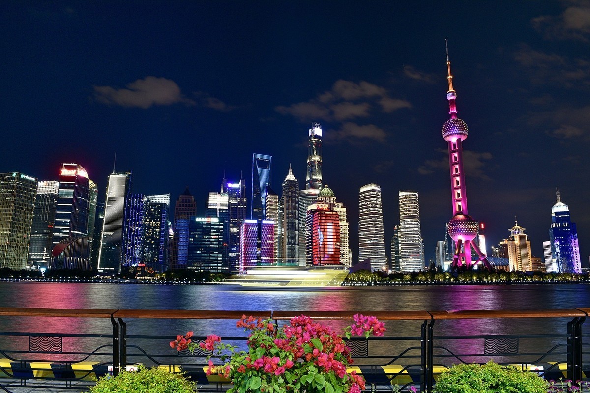 上海北外滩滨江夜景靓上