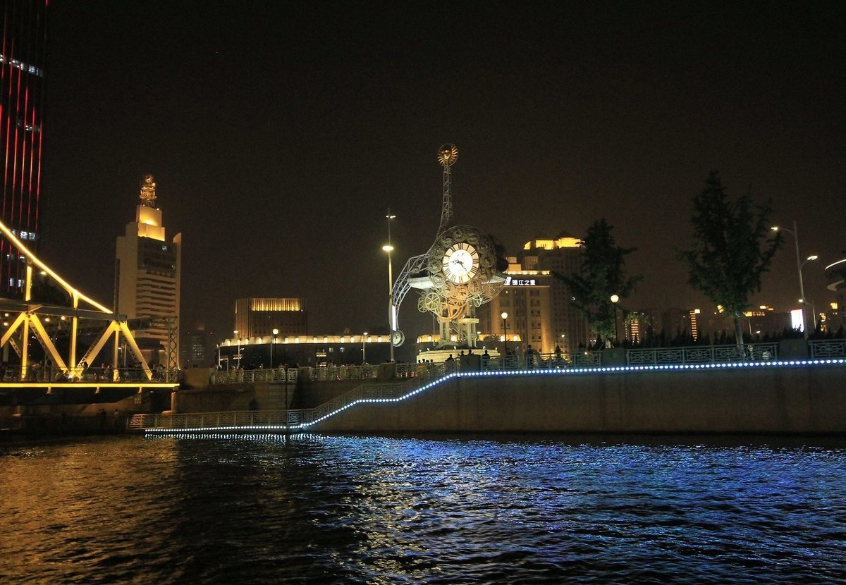 天津海河夜景一览