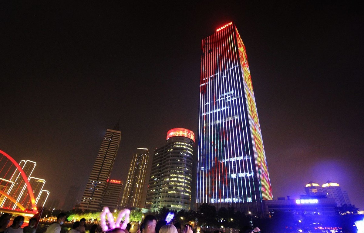 天津海河夜景一览