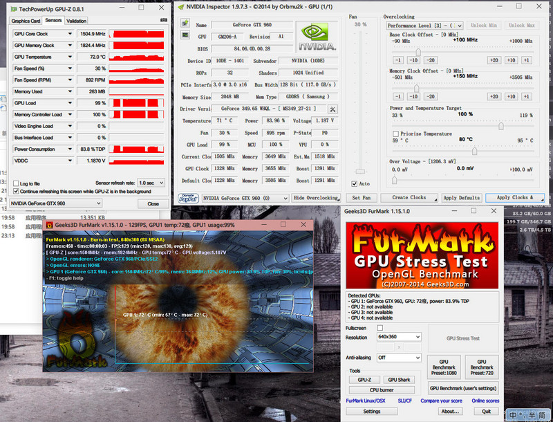 能够超频的900系列gtx960超频实测不带m的哦