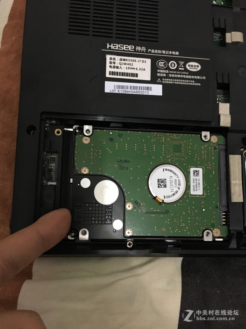 神舟k550e-i7安装机械硬盘的问题-中关村在线笔记本