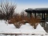 公园雪景