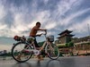 一组宋城古浮桥低角度手机抓拍