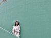 万柳塘公园白裙学生