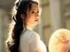 逆光美女人像