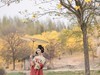 一路花开一路铃，风吹铃乱笑娉婷。