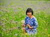 留影花田