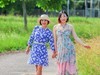 留影花田