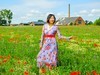 留影花田