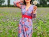 留影花田