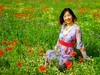 留影花田