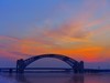 晋阳桥晚霞