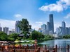 武汉城中沙湖风光