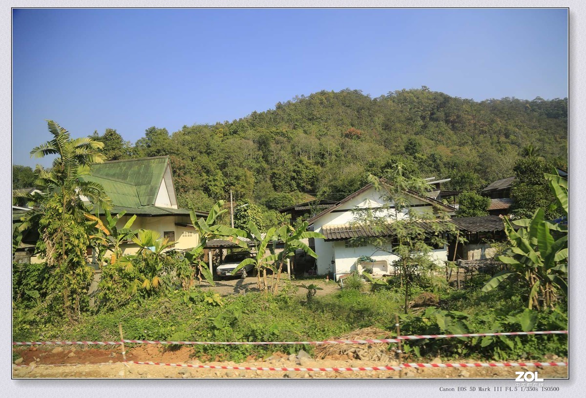 泰国西北部乡村扫描乡野行车拍
