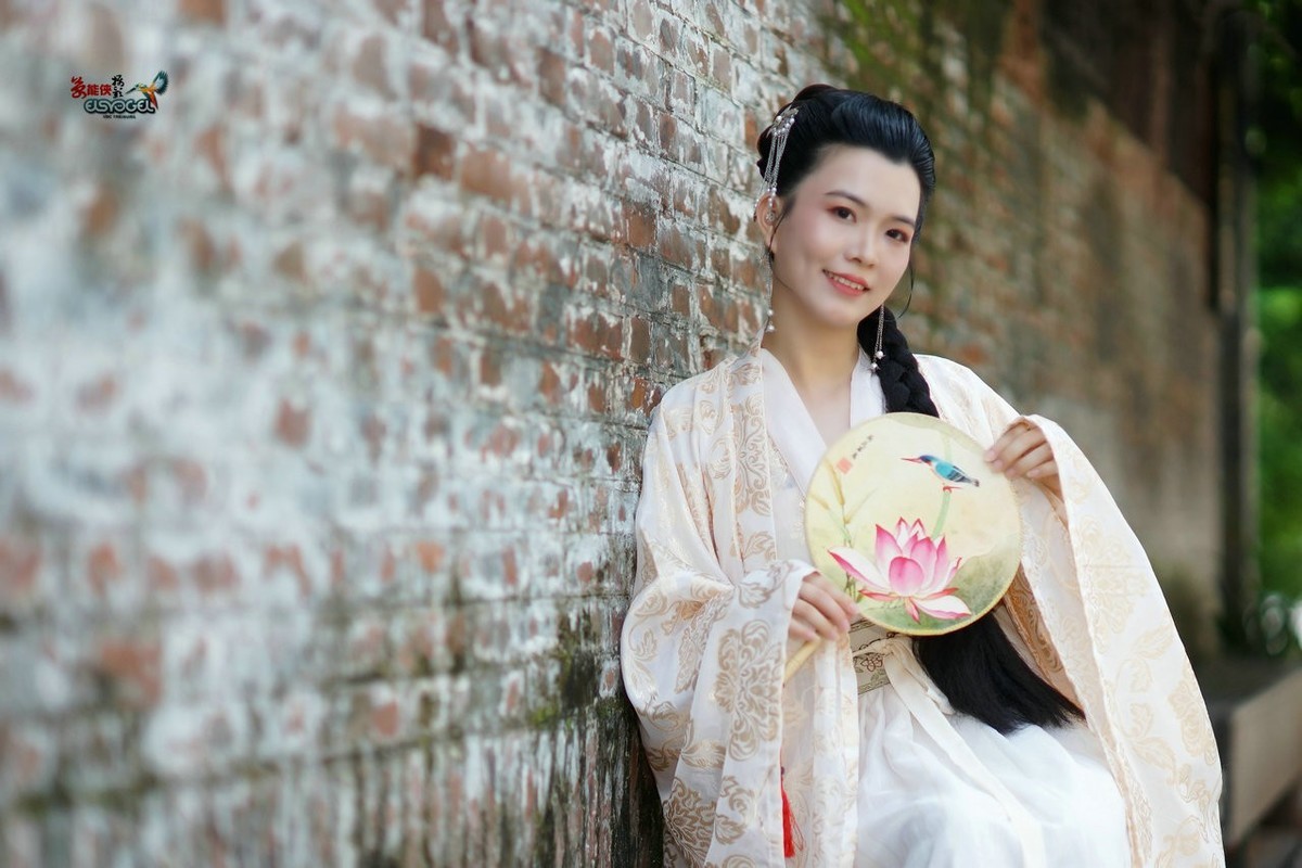 古风琵琶美女云淡