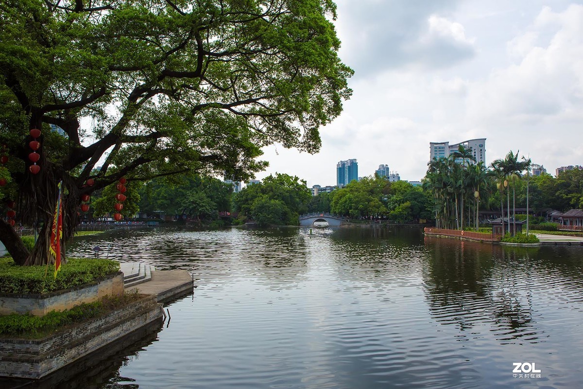 水榭樓臺畫中景廣州荔灣湖公園組圖