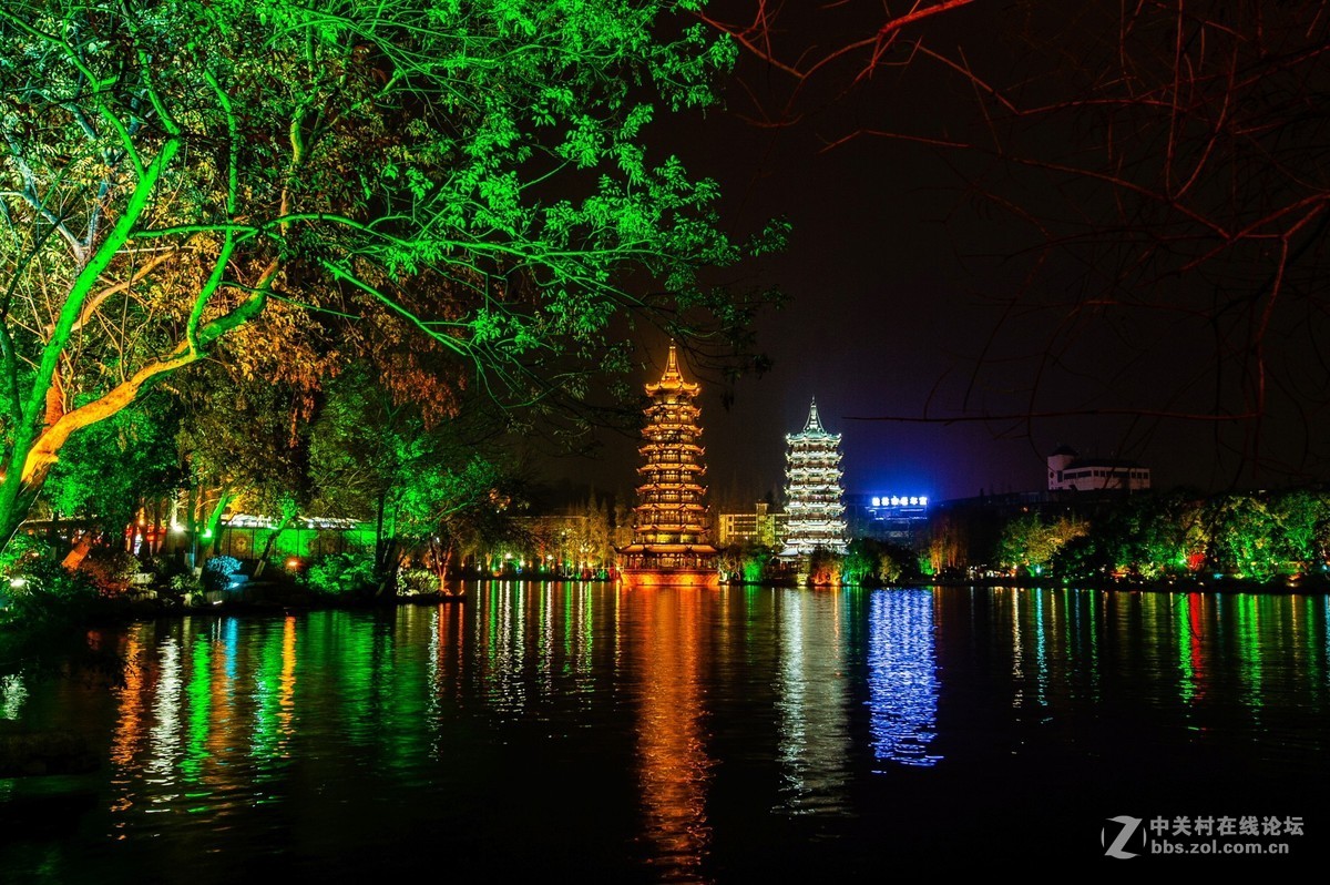 桂林兩江四湖燈光夜景隨拍續