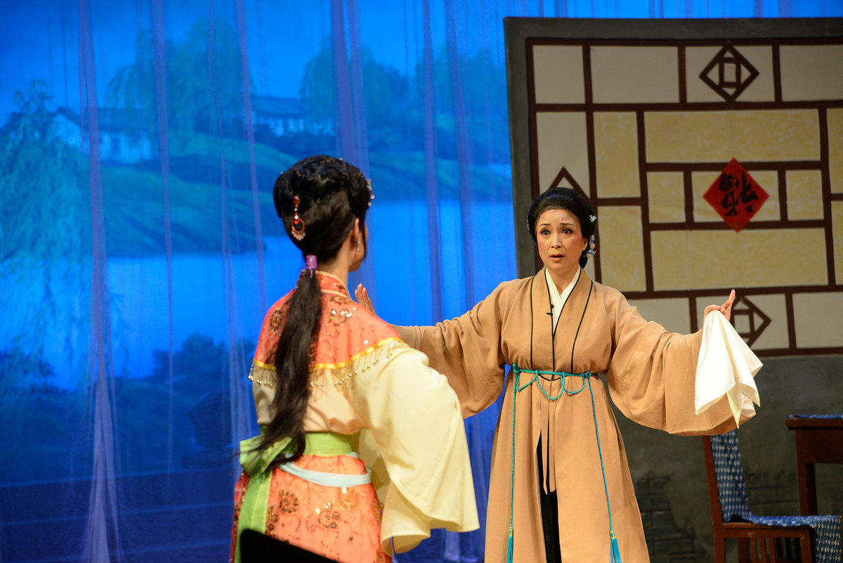 宝山沪剧团古装戏《贤惠媳妇》场景片段2015.06摄