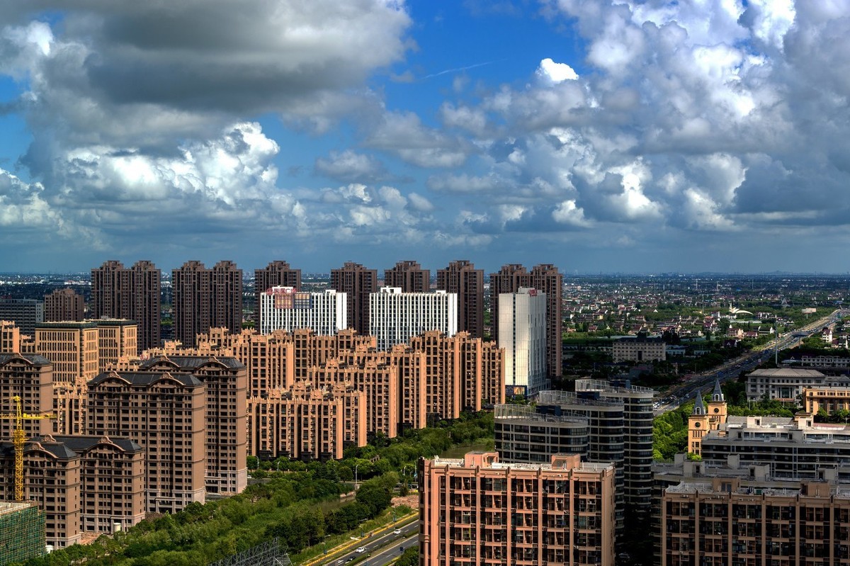 上海的蓝天白云