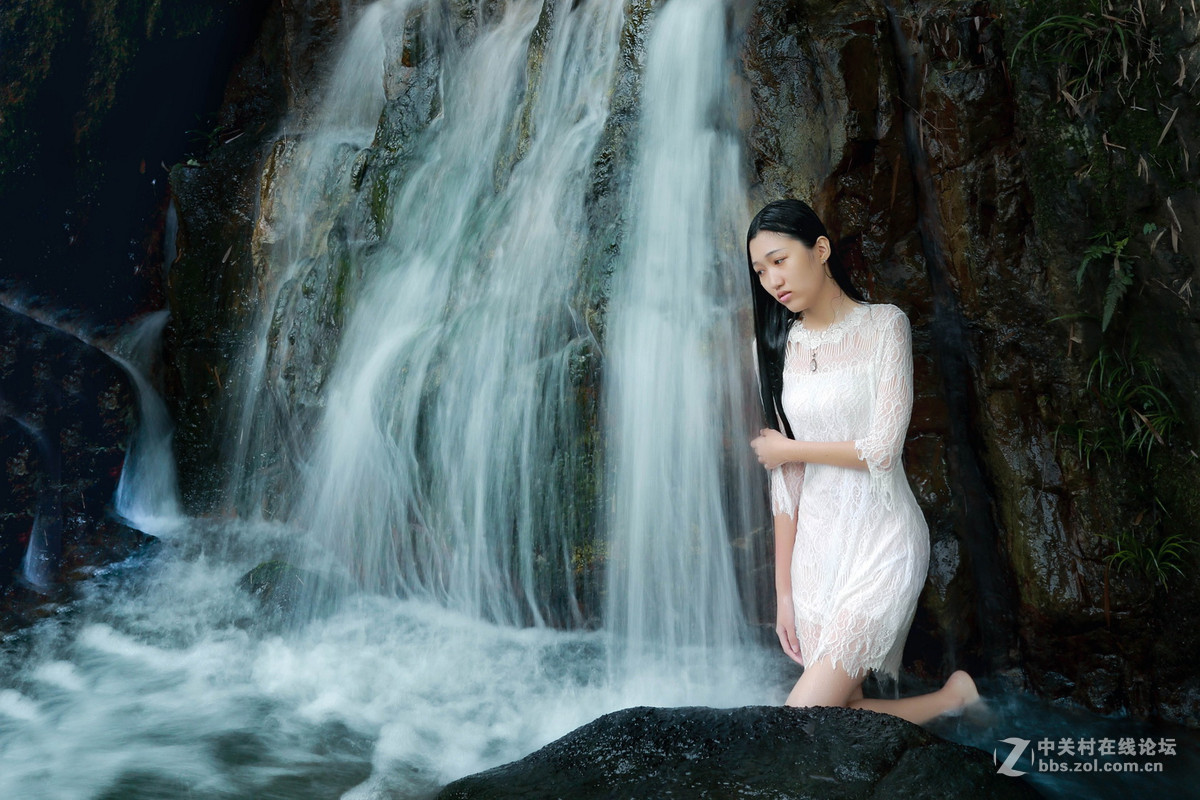 慢门水景人像水相依小静