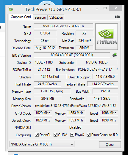 12年映众GTX660TI冰龙版大神进来