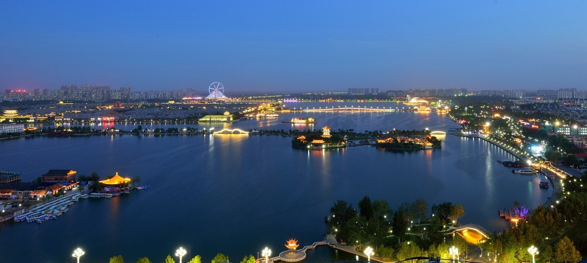 俯瞰东昌湖秀美的江北水城