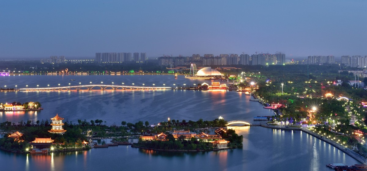 俯瞰东昌湖秀美的江北水城