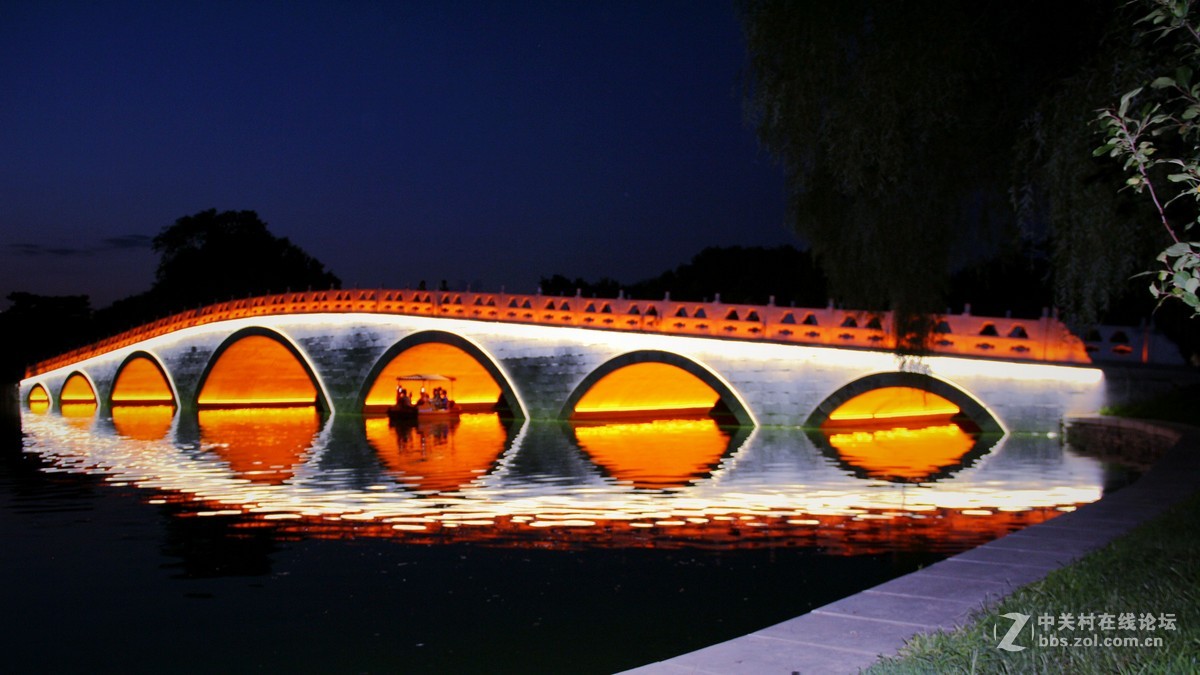 夏日湖面夜色片-----2015.8日沈阳北陵公园 夜景 练习作业 分享