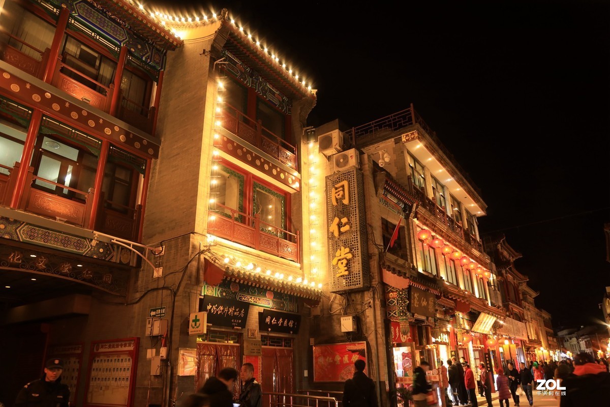 北京前门大栅栏夜景图片