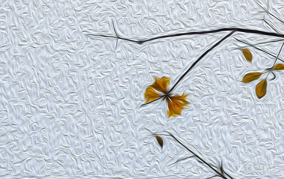 黄花风铃木油画色彩