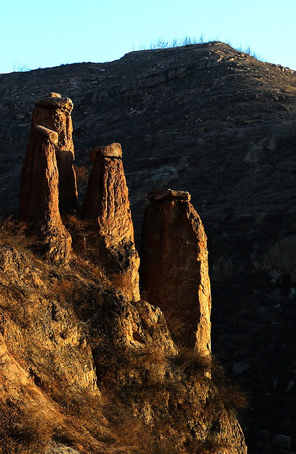 陕北行世界罕见的土柱林