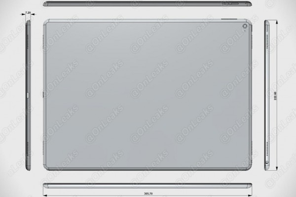 iPad Pro 设计图曝光“三围”参数 年底推出？