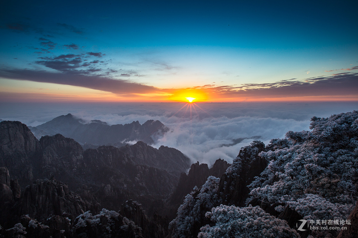黄山之旅云海日出雪景尽收眼底