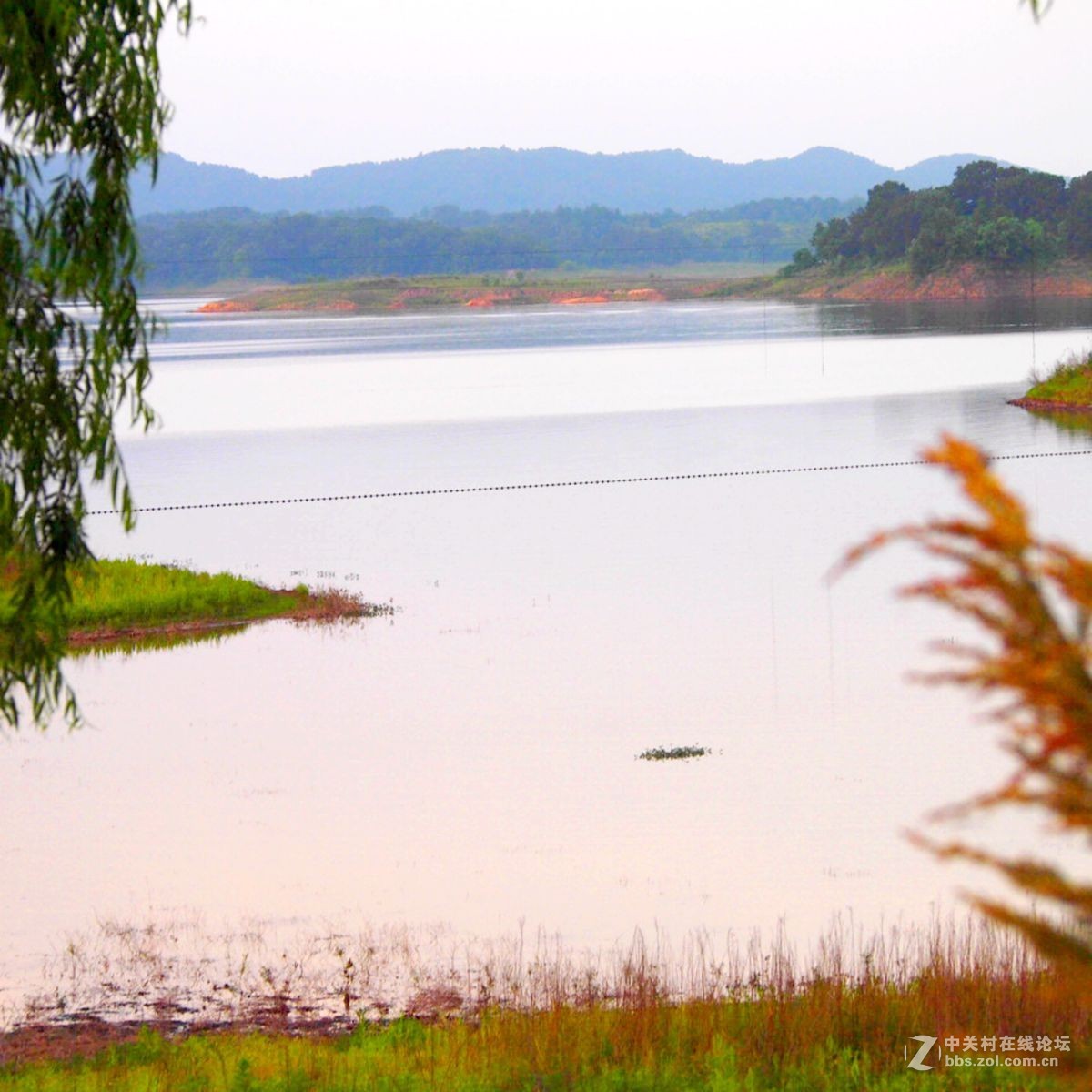 信阳南湾水利风景区初夏晨霞