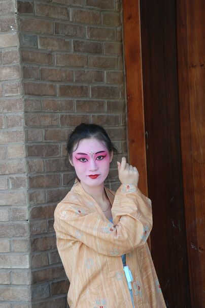 在洛帶博客小鎮完成的漢服戲曲油彩妝結合的創意攝影