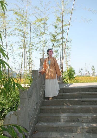 在洛帶博客小鎮完成的漢服戲曲油彩妝結合的創意攝影