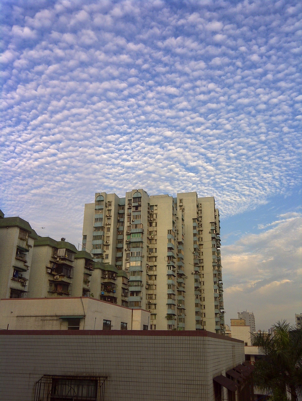 站在陽台向外拍