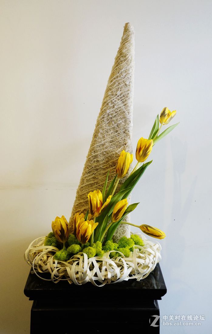 花艺国内外插花大师的国粹郁金香作品