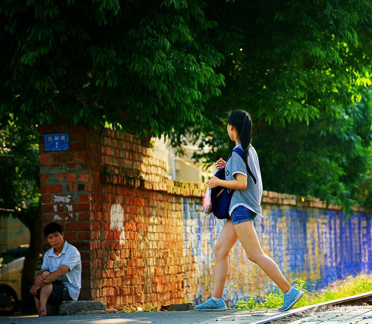 废弃铁路道口的蹲守抓拍
