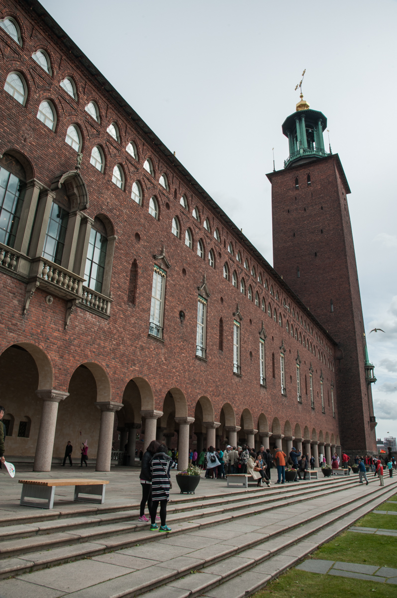 北方威尼斯斯德哥尔摩梅拉伦湖畔的市政厅