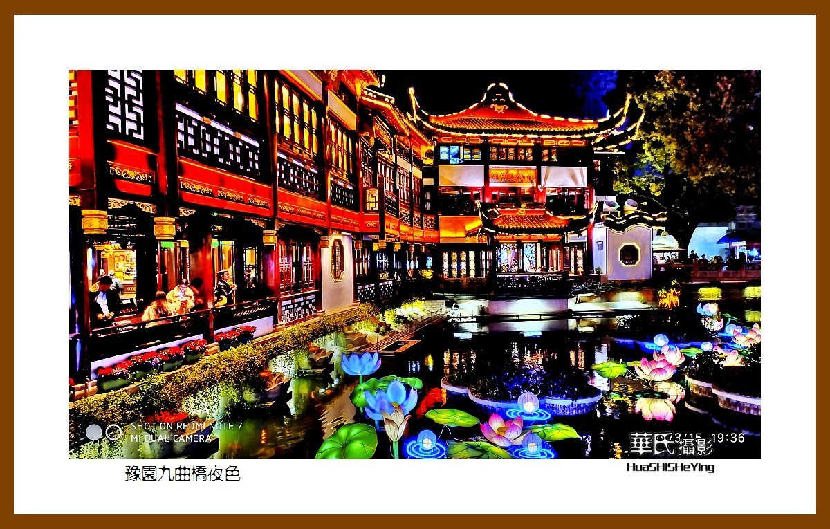 江南旅摄记——豫园九曲桥夜色（上海市黄浦区）销假帖
