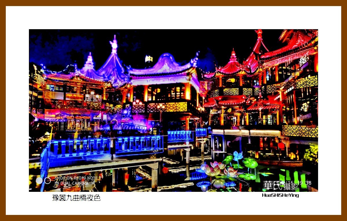 江南旅摄记——豫园九曲桥夜色（上海市黄浦区）销假帖