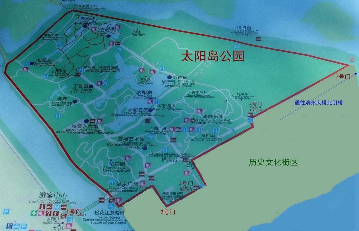 哈尔滨太阳岛平面图图片